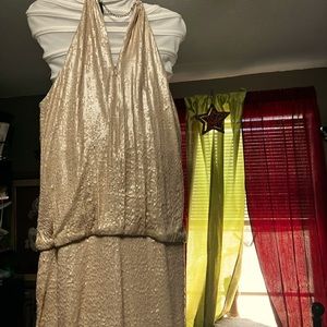 Gold sleevless Cocktail dress or shirt